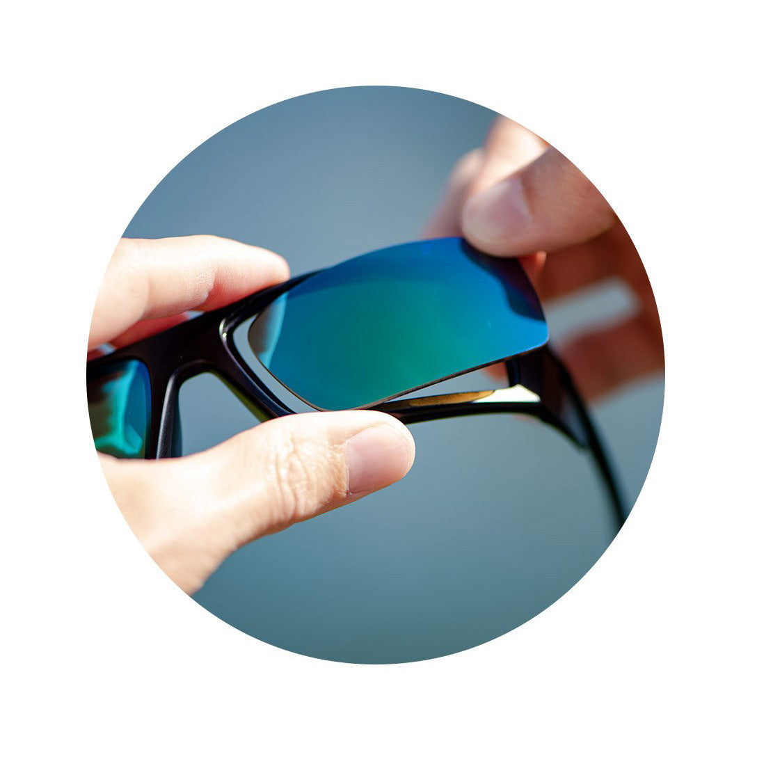 Revant lenses being installed into sunglasses